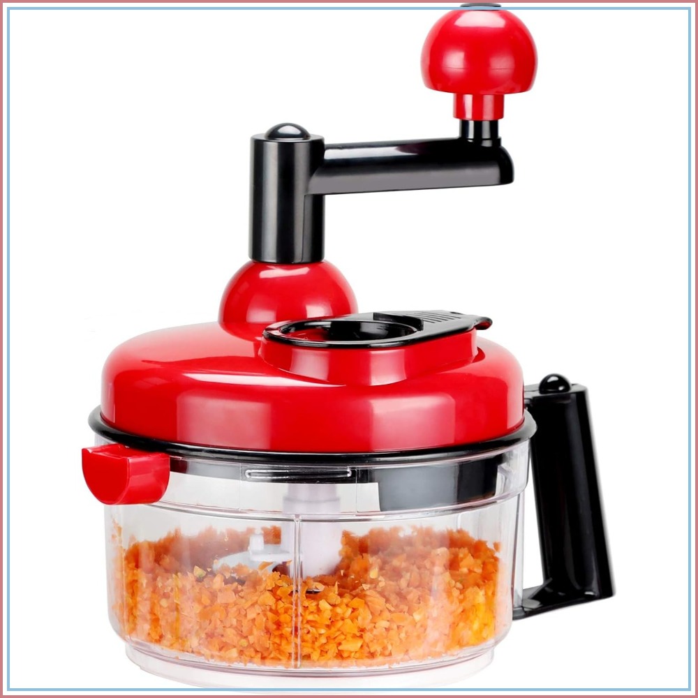Food Processor Large - Hand Crank Food Chopper - Manual