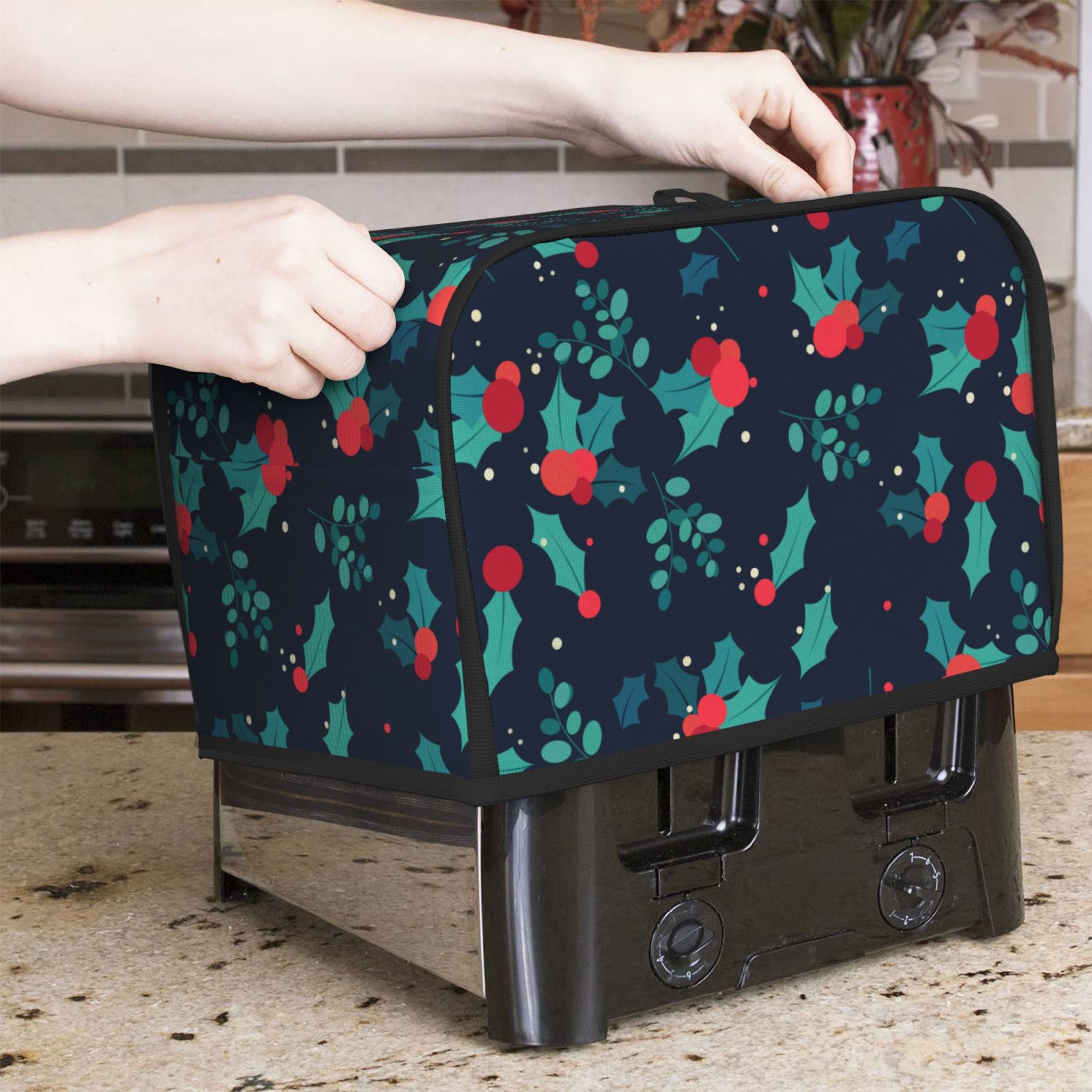 Toaster 4 Slice - Christmas Fruit Print 2 Slice 4