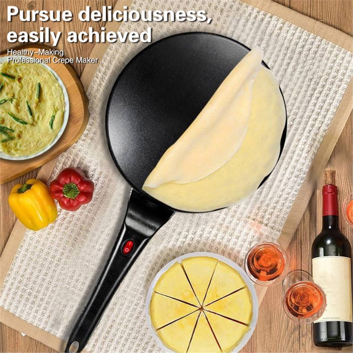 Crepe Maker Non Stick - M10K Crepe Maker Electric, Crepe Pan
