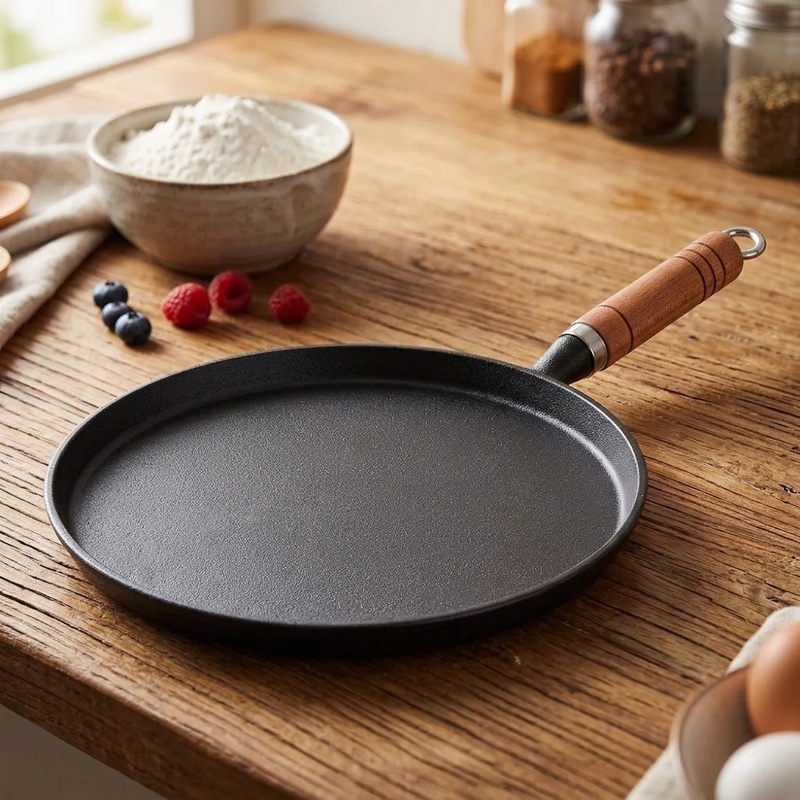 Crepe Maker Non Stick - 20/23/26cm Cast Iron Frying Pan Uncoated