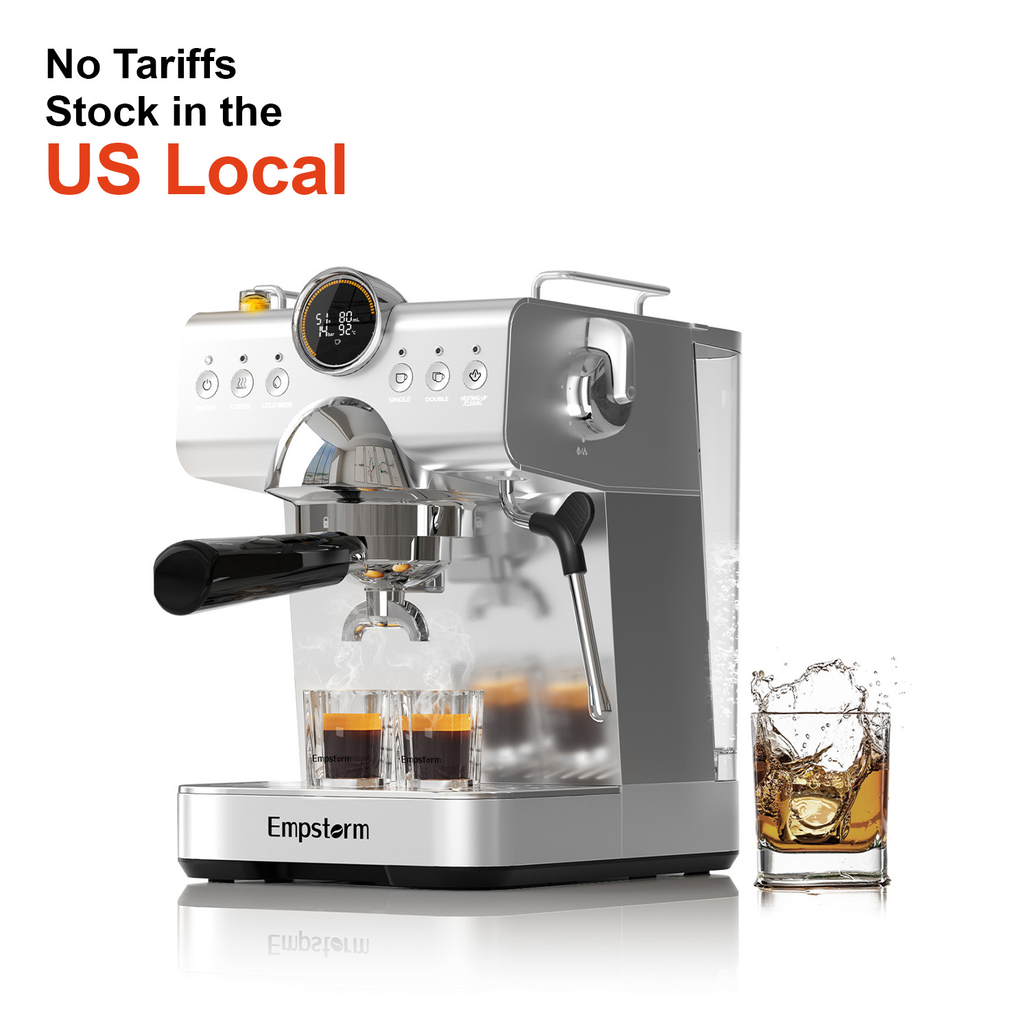 Espresso Machine Semi Auto - Empstorm CB1 Electric Modern Minimalist Semi-Auto