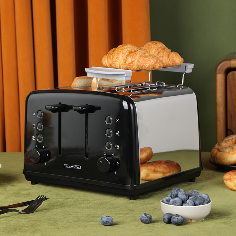 Toaster 4 Slice - 4-Slice Stainless Steel Automatic Toaster -
