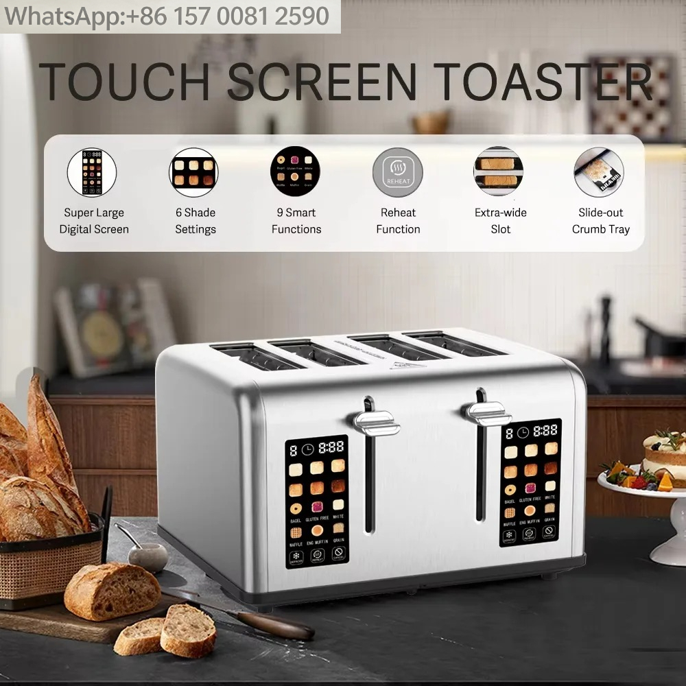 Large Digital Screen Electric  - đánh giá và giá Toaster 4 Slice