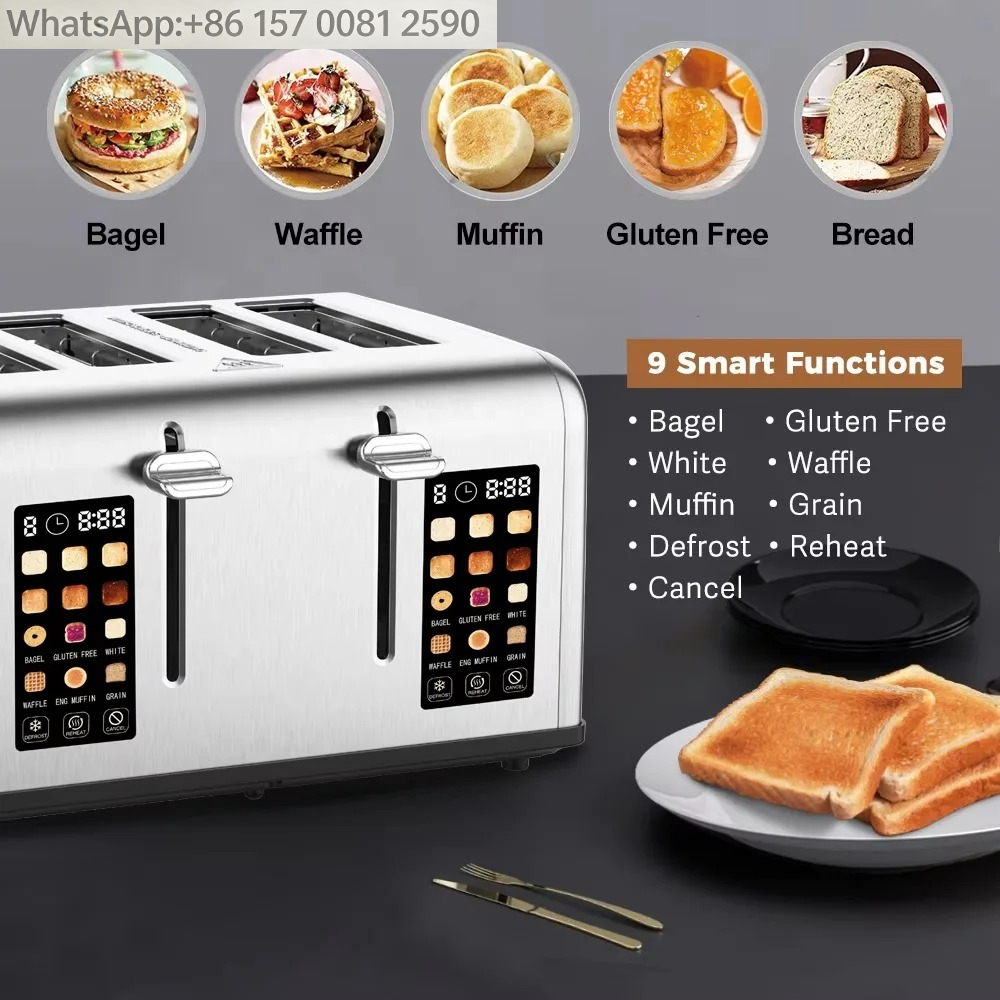 Large Digital Screen Electric  - đánh giá và giá Toaster 4 Slice