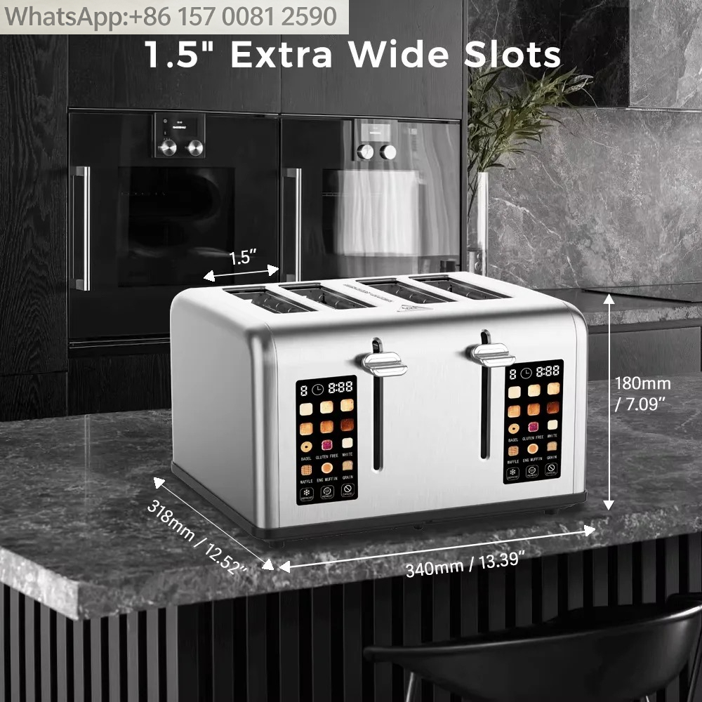 Large Digital Screen Electric  - đánh giá và giá Toaster 4 Slice