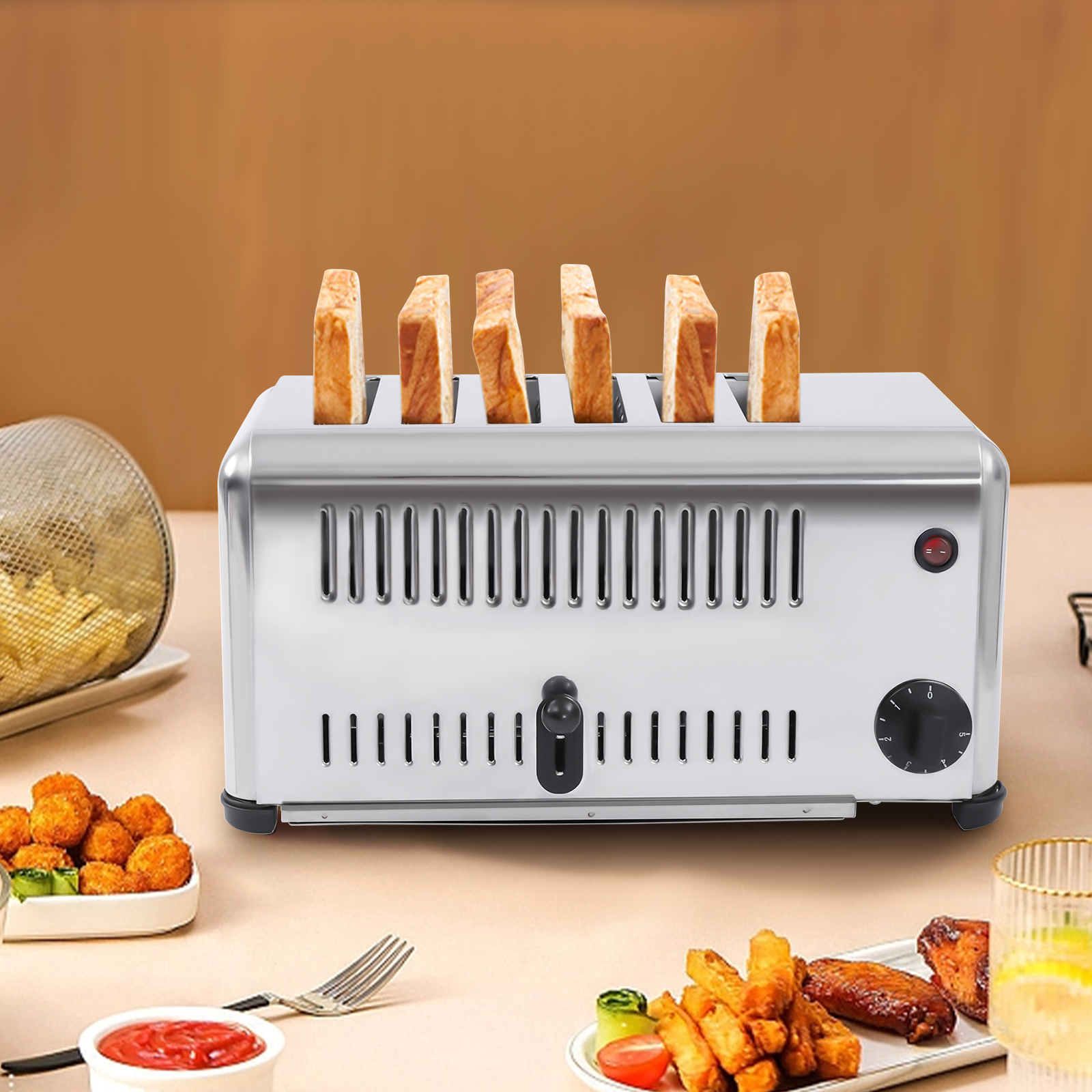 1680W Commercial Toaster 6-Sli - đánh giá và giá Toaster 4 Slice