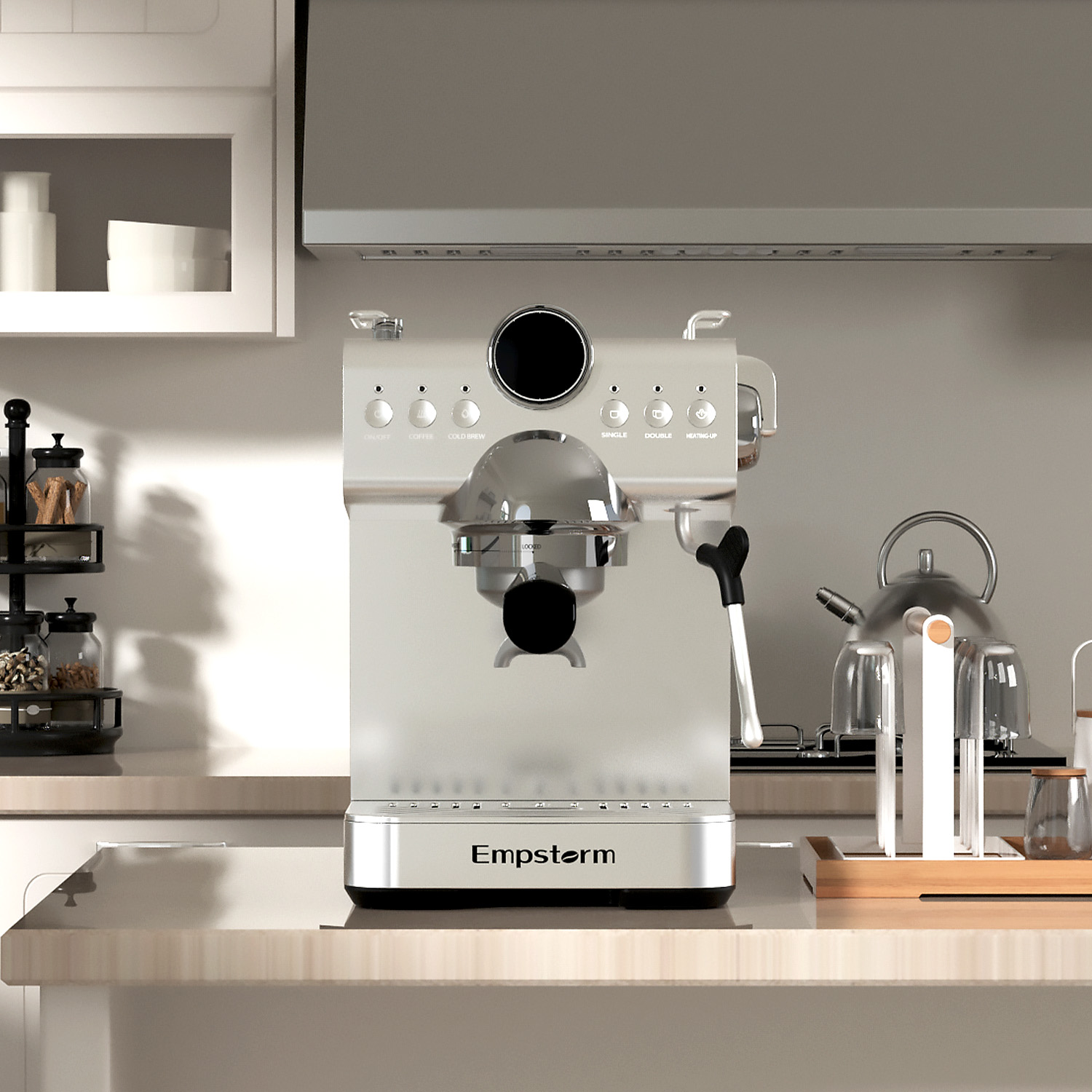 Empstorm CB1  Electric Modern  - đánh giá và giá Espresso Machine Semi Auto