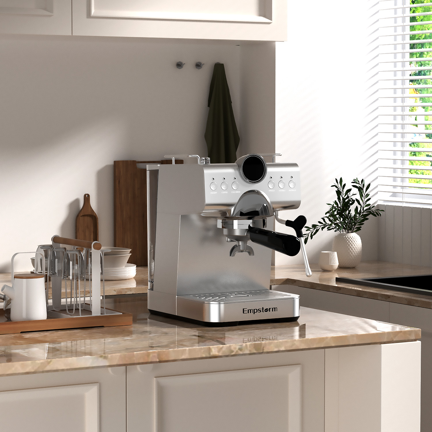 Empstorm CB1  Electric Modern  - đánh giá và giá Espresso Machine Semi Auto
