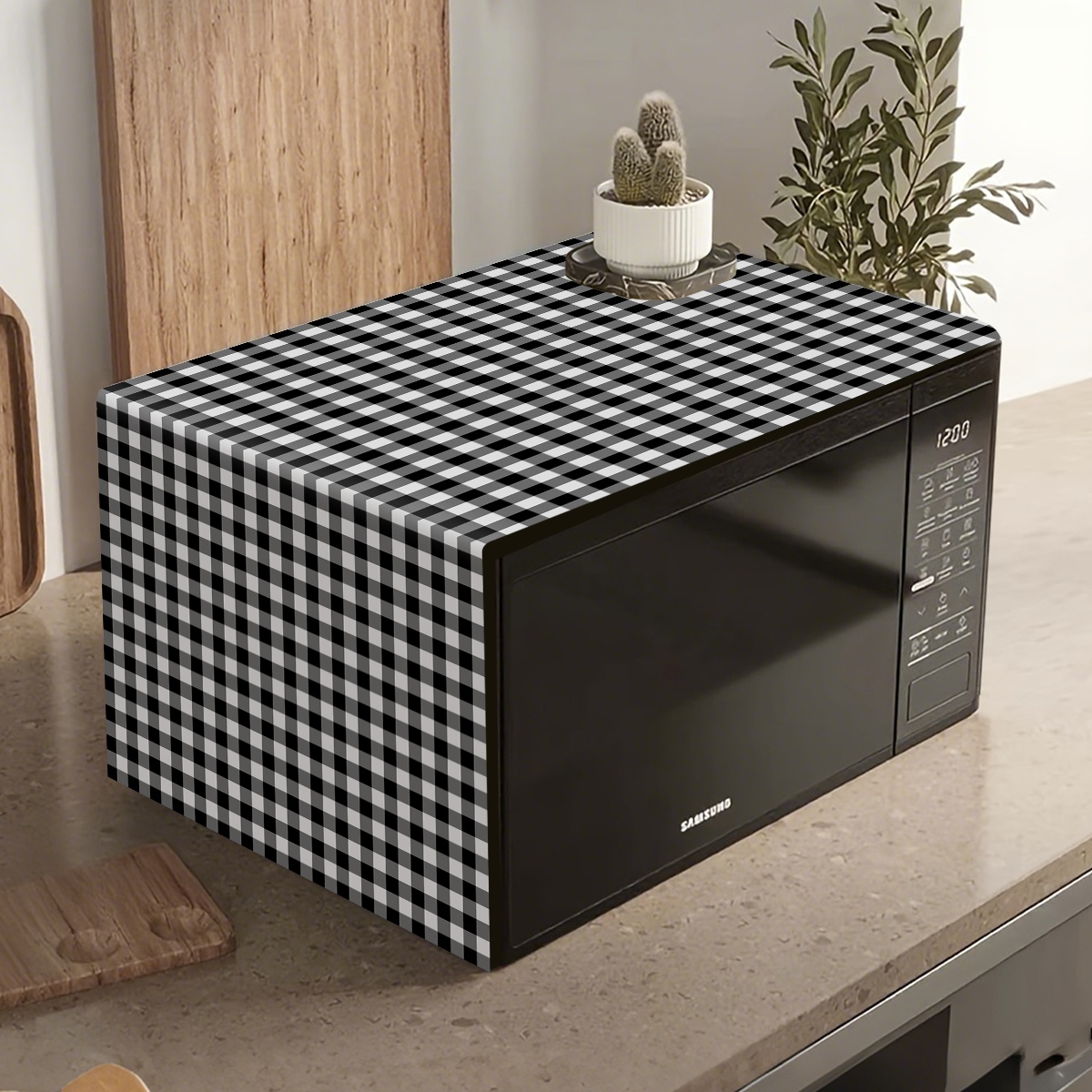 Black White Plaid Microwave Ov - đánh giá và giá Kitchen Appliances Japan